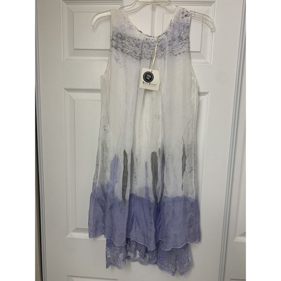 Spazio Donna Dresses & Skirts - NWT Spazio Donna Italian Silk Art to Wear Dress Size M Lace